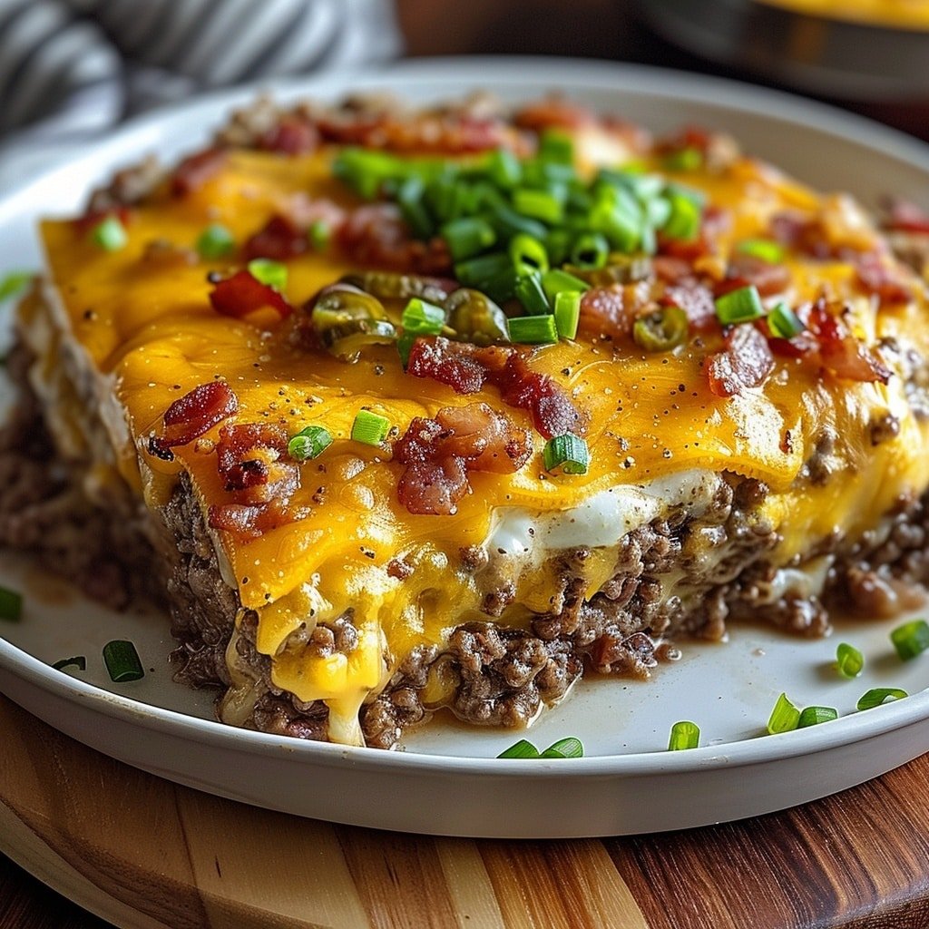 Bacon Cheeseburger Casserole Recipe - Recipe Image